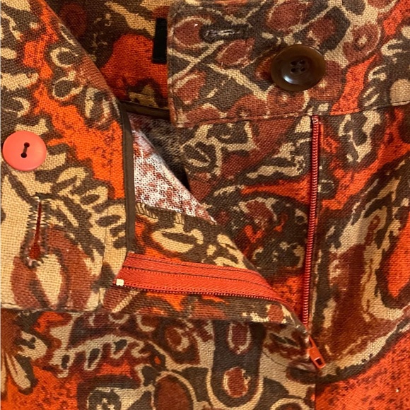 Talbots Paisley Linen Skirt Sz10 - Picture 3 of 7